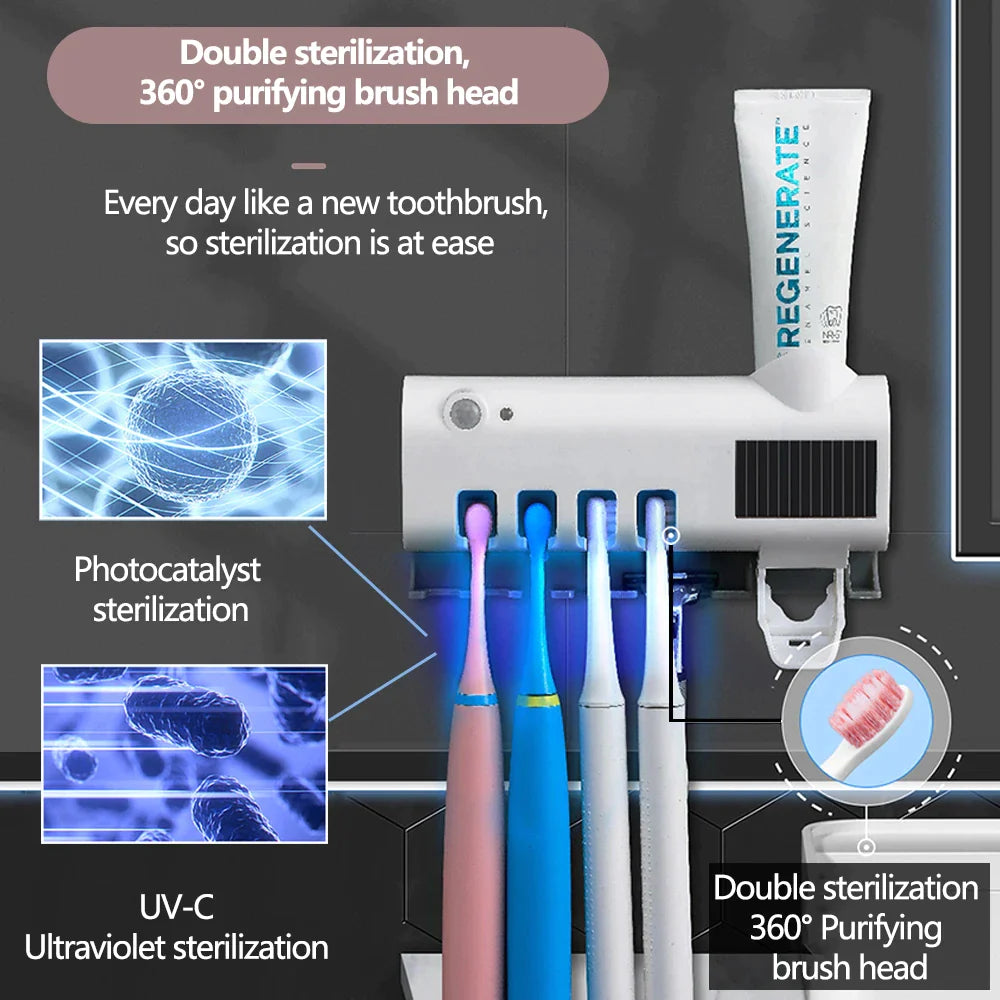 Velano UV Toothbrush Holder & Toothpaste Dispenser
